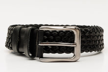 Load image into Gallery viewer, The Mclean Woven Black Leather Belt