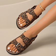 Load image into Gallery viewer, Women's Buckle Strap Flip-Flop Sandals - Soft Sole Comfort Slides