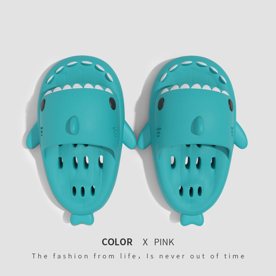 Shark Slides Shower Shoes With Drain Holes