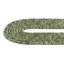 Load image into Gallery viewer, 2x4mm Smooth Rondelle Green Jasper Beads, Sku#U2056
