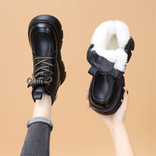 Load image into Gallery viewer, Women's Wool-Lined Waterproof Genuine Leather Winter Boots | Warm Mid-Heel Low Shaft Boots