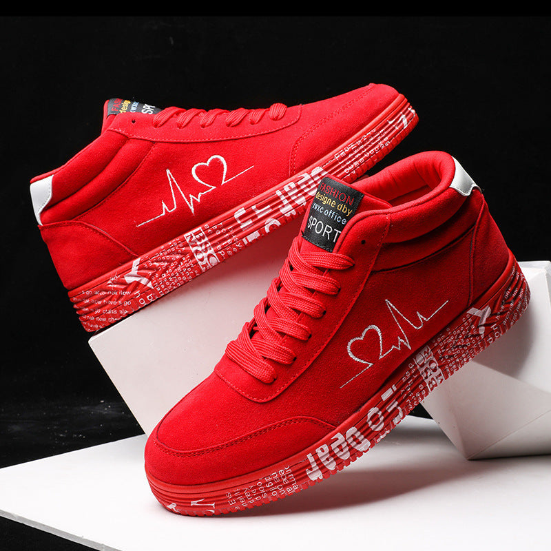 Men's Casual Letter Design Sneakers - Comfortable Low-Top Hiking Shoes