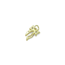 Load image into Gallery viewer, Gold Clear Heart CZ Bowknot Charm Pendant, Sku#LK985