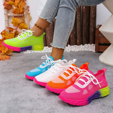 Load image into Gallery viewer, Women's Breathable Mesh Casual Flats - Lightweight Round Toe Lace-Up Shoes