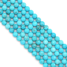 Load image into Gallery viewer, Blue Turquoise Round Faceted Beads,  Sku#U2026