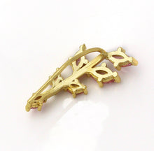 Load image into Gallery viewer, Gold Pink CZ Ear Climber Earrings, Branch Earrings, Sku#B224