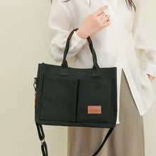 Load image into Gallery viewer, Women's Canvas Tote Bag Large Capacity Multi Pocket Shoulder Crossbody Messenger Bag
