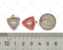 Load image into Gallery viewer, Enamel Triangle Shape Charm, Sku#F1450C