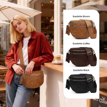 Load image into Gallery viewer, Women's Suede Crossbody Bag – Round Fashion Shoulder Bag