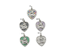 Load image into Gallery viewer, CZ Angel Heart Charm, Sku#B156