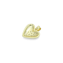 Load image into Gallery viewer, CZ Puffy Heart with Diamond Charm Pendant, Sku#LK1153