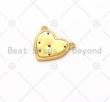Load image into Gallery viewer, CZ Micro Pave Five Point Star On Heart Shape Pendant,18K Gold Filled Star Charm, Necklace Bracelet Charm Pendant,19x16mm,Sku#LK403