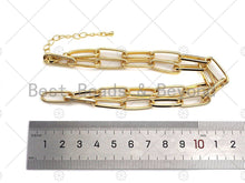 Load image into Gallery viewer, Gold Finish 18 Large Paperclip Link Necklace