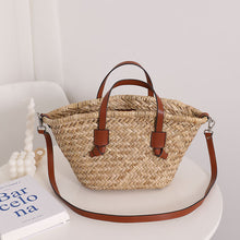 Load image into Gallery viewer, Natural Straw Woven Shoulder Bag - French-Style Handbag for Women | Sarah Express