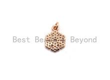 Load image into Gallery viewer, CZ Micro Pave Snowflake Pendant/Charm, Cubic Zirconia Pendant, 10x13mm,sku#F649