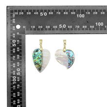 Load image into Gallery viewer, Mother of Pearl Abalone Shell Heart Shape Charm, Sku#LX461