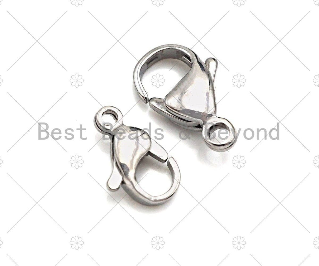High Quality Stainless Steel Lobster Claw Clasp, Simple Lobster claw clasp, Silver Lobster Claw, 12mm/15mm Wholesale Lobster Claw, sku#C116