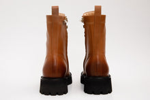 Load image into Gallery viewer, The Moreno Tan Leather Lace-Up Mid Calf Women Boot Final Sale!