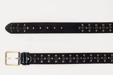 Load image into Gallery viewer, The Vicino Navy Leather Belt