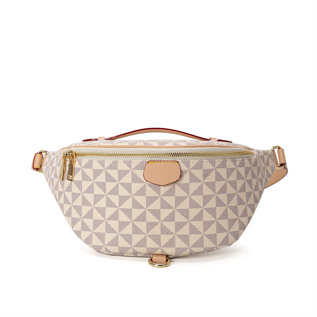 Women's Retro Plaid Crossbody Shoulder Bag - PU Leather Casual Handbag with Adjustable Strap