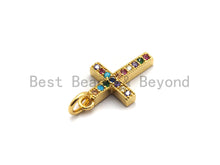 Load image into Gallery viewer, CZ Micro Pave Cross Charm Pendant, Cross charm, sku#F685