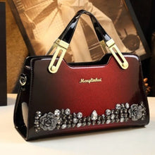 Load image into Gallery viewer, Studded Leather Tote Bag for Women – Diamond Encrusted Pillow Shape Shoulder Bag