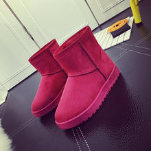 Load image into Gallery viewer, Women's Faux Fur Snow Boots | Suede Flat Heel Winter Ankle Boots