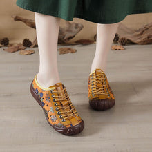 Load image into Gallery viewer, Women's Ethnic Floral Print Low-Top Sneakers | Elastic Band Casual Shoes