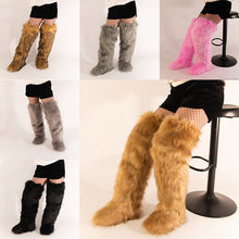 Load image into Gallery viewer, Women's 72cm Thigh-High Boots – Faux Wool Over-the-Knee Slip-On Winter Boots