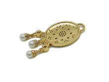 Load image into Gallery viewer, CZ Evil Eye Oval Pendant Charm, Sku#B173