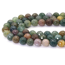 Load image into Gallery viewer, Genuine Indian Agate Round Faceted Beads, 6mm/8mm/10mm/12mm, Sku#UA307