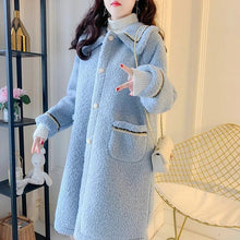Load image into Gallery viewer, Mid-length Versatile Lamb Wool Women's Coat For Petite