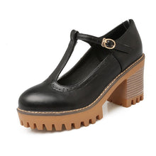 Load image into Gallery viewer, Women's Retro Lace-Trim Hidden Wedge High Heels | Low-Top Buckle Strap Shoes