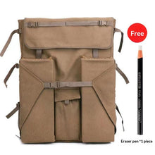 Load image into Gallery viewer, Large Canvas Art Drawing Backpack – Oxford Cloth Artist Bag | Extra Thick, 4K Black