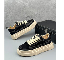 Load image into Gallery viewer, Men's Minimalist Chunky Sole Casual Sneakers | Microfiber Leather Lace-Up Shoes