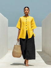 Load image into Gallery viewer, Linen Blend Cardigan Top &amp; Cropped Wide-Leg Pants Set – 5 Colors S–3XL