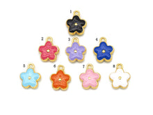 Load image into Gallery viewer, Enamel Flower Charm, Sku#B140