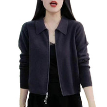 Load image into Gallery viewer, Womens Loose-fitting Short Versatile Zip-up Jacket