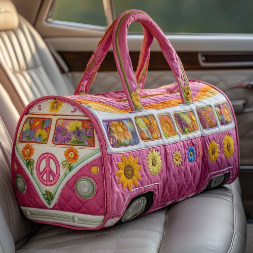 Quilted Embroidery Travel Tote Bag - Multifunctional Sports & Fitness Duffle for Women & Men