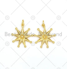 Load image into Gallery viewer, Sunflower Shape Pendant/Charm,18K Gold Filled Star Charm, Necklace Bracelet Charm Pendant, 21x19mm,Sku#F1408