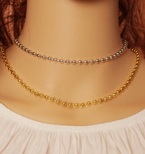 Load image into Gallery viewer, Plain Gold Silver ball chain by yard, sku#LD360