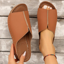 Load image into Gallery viewer, Wedge Sandals - Peep Toe Platform Slides