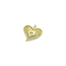 Load image into Gallery viewer, Heart CZ Gold Layered Heart Charm Pendant,Sku#LX875