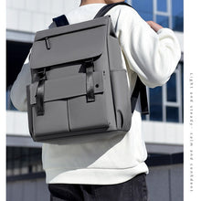 Load image into Gallery viewer, Men's Waterproof Nylon Backpack - Large Capacity Travel Backpack with Curved Shoulder Straps