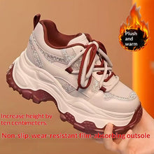 Load image into Gallery viewer, Women's Hidden Wedge Sneakers Square Toe Platform Casual Shoes