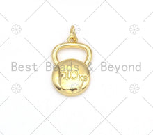 Load image into Gallery viewer, Kettlebell Shape Pendant/Charm,Gold/Silver 10KG Kettlebell Charm, Sku#L578