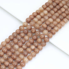 Load image into Gallery viewer, Brown Jade Round Smooth Beads, Sku#U2021