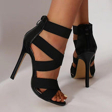 Load image into Gallery viewer, Women's Roman Style High Heel Sandals with Back Zipper - Elegant Party Heels