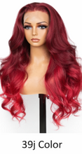 Load image into Gallery viewer, Black HD Invisible Transparent 24' Lace Front Wigs Glueless Lace Brazilian Human Hair Pre-Plucked Wigs With Bleached Knots