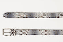 Load image into Gallery viewer, The Milano Black/White Leather Belt Limited Edition